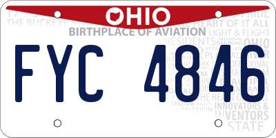 OH license plate FYC4846