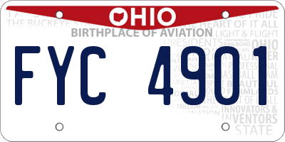 OH license plate FYC4901