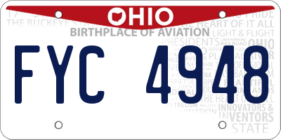 OH license plate FYC4948