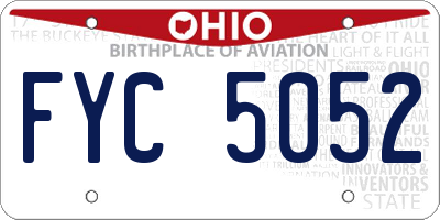 OH license plate FYC5052