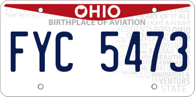 OH license plate FYC5473