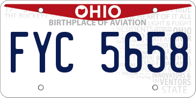 OH license plate FYC5658