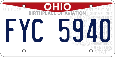OH license plate FYC5940