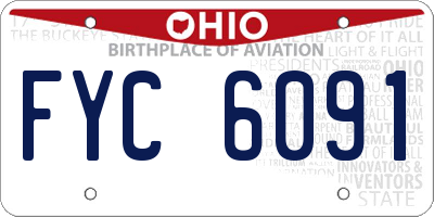 OH license plate FYC6091