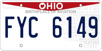OH license plate FYC6149