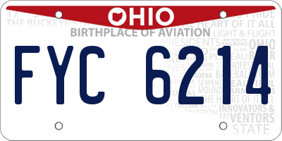 OH license plate FYC6214