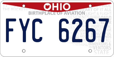 OH license plate FYC6267