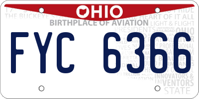 OH license plate FYC6366