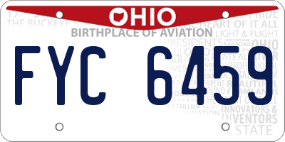 OH license plate FYC6459