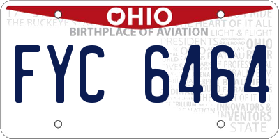 OH license plate FYC6464