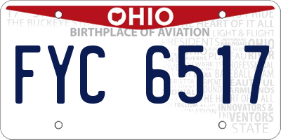 OH license plate FYC6517