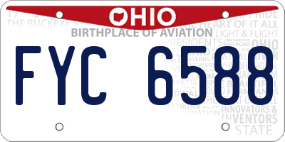 OH license plate FYC6588