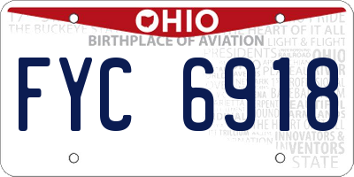 OH license plate FYC6918