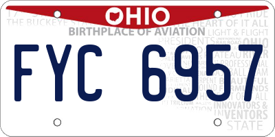 OH license plate FYC6957