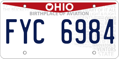 OH license plate FYC6984