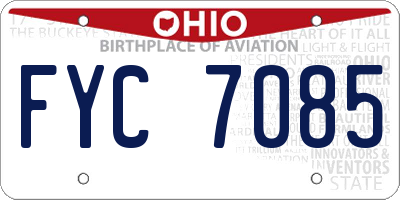 OH license plate FYC7085