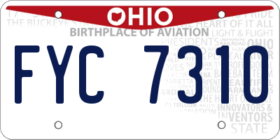 OH license plate FYC7310