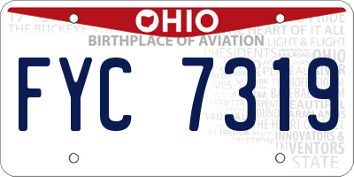 OH license plate FYC7319