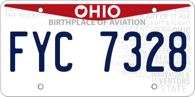 OH license plate FYC7328