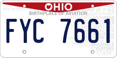 OH license plate FYC7661