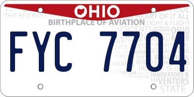 OH license plate FYC7704
