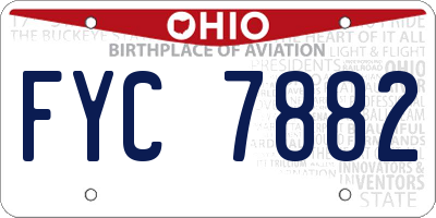 OH license plate FYC7882