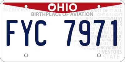 OH license plate FYC7971