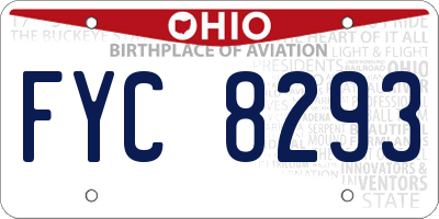 OH license plate FYC8293