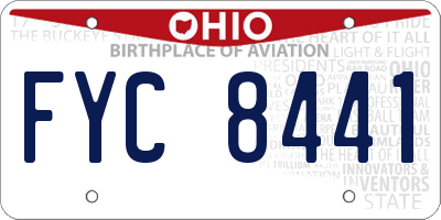 OH license plate FYC8441