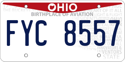 OH license plate FYC8557