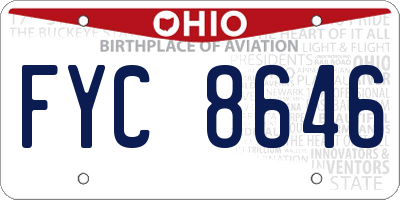 OH license plate FYC8646