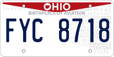 OH license plate FYC8718