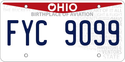 OH license plate FYC9099