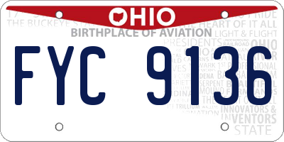 OH license plate FYC9136