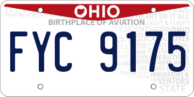 OH license plate FYC9175