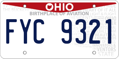 OH license plate FYC9321