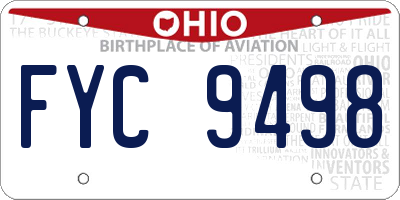 OH license plate FYC9498