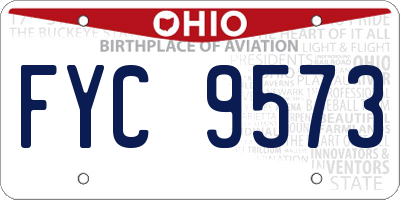 OH license plate FYC9573