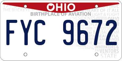 OH license plate FYC9672