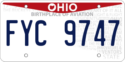 OH license plate FYC9747