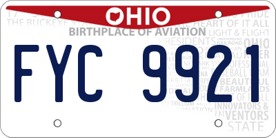 OH license plate FYC9921