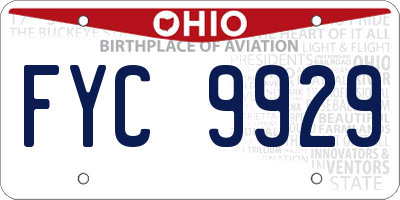 OH license plate FYC9929