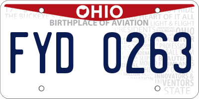 OH license plate FYD0263