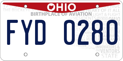 OH license plate FYD0280