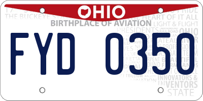 OH license plate FYD0350