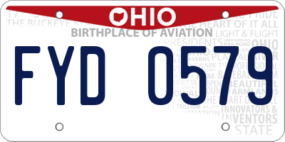 OH license plate FYD0579