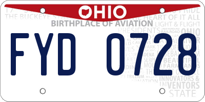 OH license plate FYD0728
