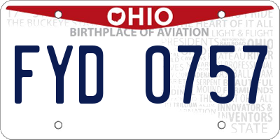 OH license plate FYD0757