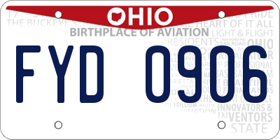 OH license plate FYD0906