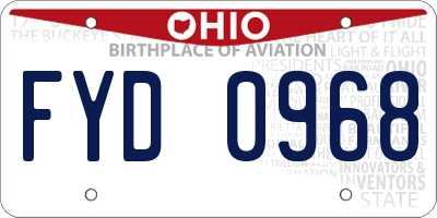 OH license plate FYD0968